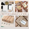 Letter Stamps 36 Pcs with Wooden Storage Box, Premium Alphabet