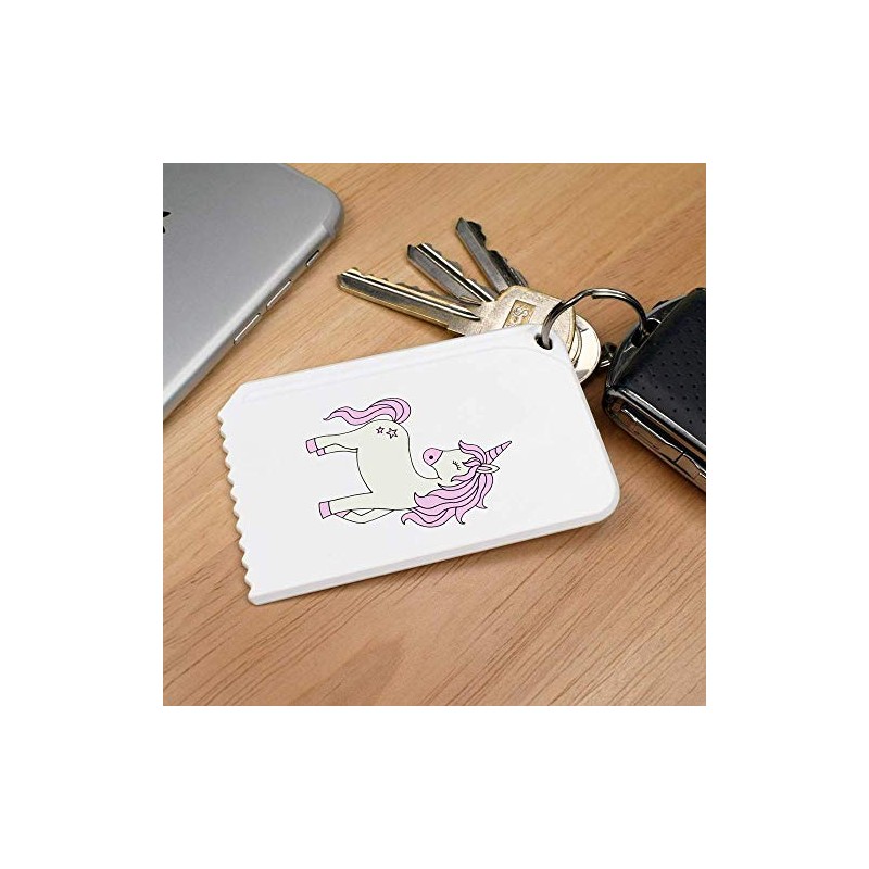 Azeeda 'Pink Haired Unicorn' Plastic Ice Scraper (IC00016795)