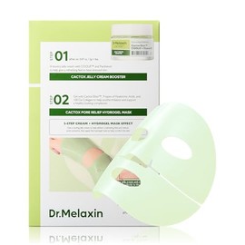 Dr.Melaxin CACTOX DE-PUFFING PORE TOX GEL MASK 4EA with Cactus Cooling Reduce Puffiness  Pore Tightening for Visible Pore Care Skin Repair            