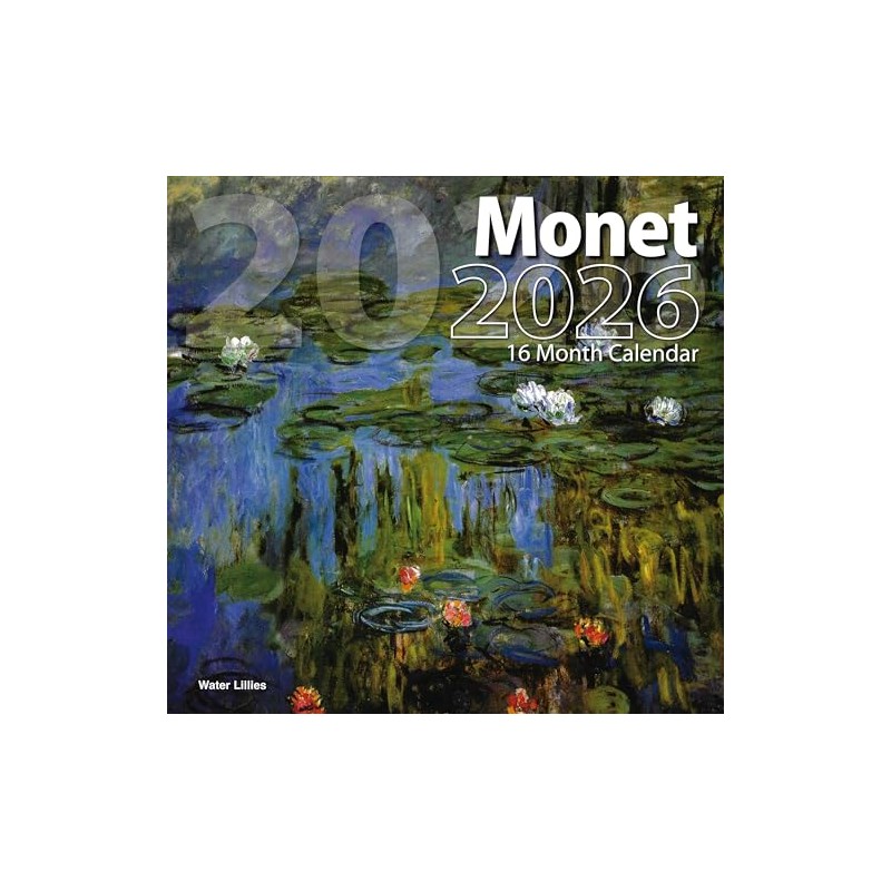 2026 Monet Full Size Wall Calendar for Planning, Scheduling, and