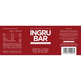 Ingrubar Gold Millet Capsules (Pack of 75, Monthly Ration): Hair Vitamins for Hair Loss for Women and Men with Biotin, Vegan and Gluten-Free