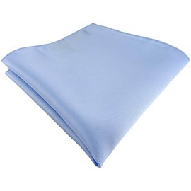 TigerTie Satin Pocket Square Plain Polyester 26 x 26 cm, lightblue