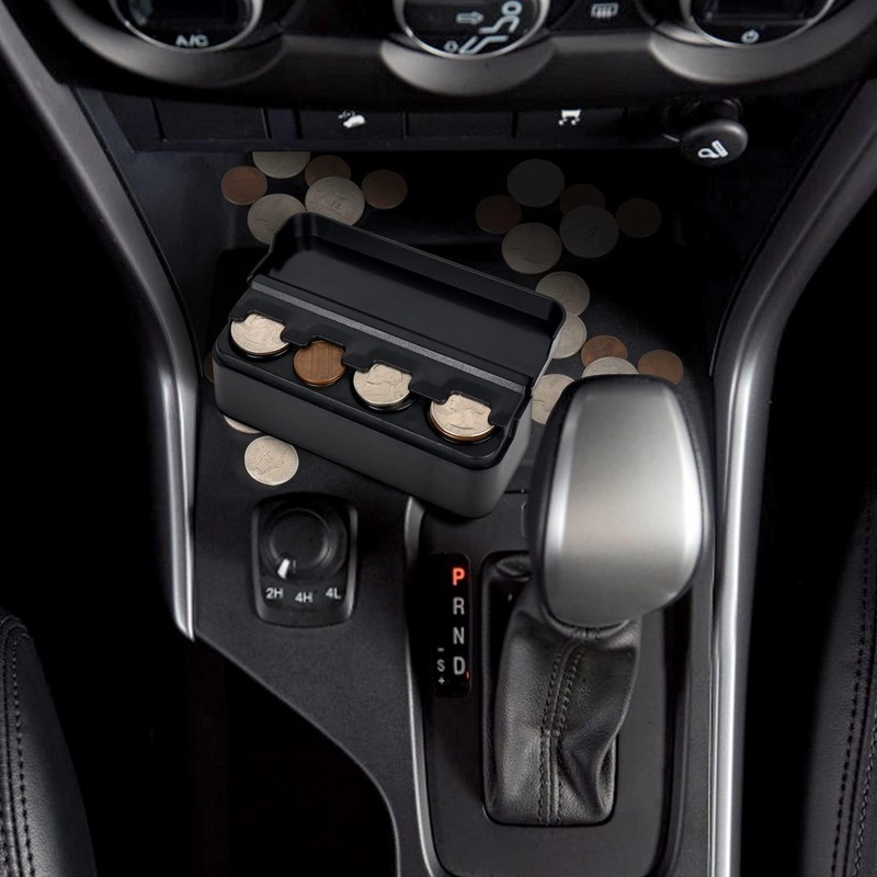 KANDUJIMU Coin Holder for Car, Coin Change Organizer Compatible with