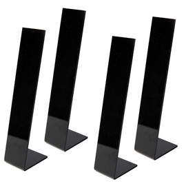 lasenersm 4 Pieces Acrylic Hair Clip Display Stand L-Shaped Hairpin Display Holder Barrette Display Stand Holder Hair Clip Organizer Stand Holder, Black
