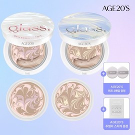 Age to Wenice Soft Pearl Glow Edition Glass Skin Essence Pact 2 + Refill 2) SPF50+ PA++++) Glow No. 23 + Perfect No. 21 / 에이지투웨니스 소프트펄 글로우 에디션 글래스 스킨 에센스팩트본품2+리필2)SPF50+ PA++++) 글로우 23호+퍼펙트 21호