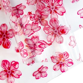 ONEART | Watercolor Floral Clear TPU Vinyl, 12" x 54" Transparent Waterproof Crystal Transparent Plastic Fabric for Bows Earrings Bags-Deep Pink