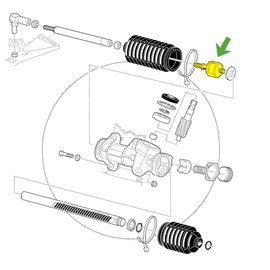 10L0L Golf Cart Ball Joint Interior Assembly Carrier with Nut Fits Club Car DS Golf Cart 1997+ OEM 101880201