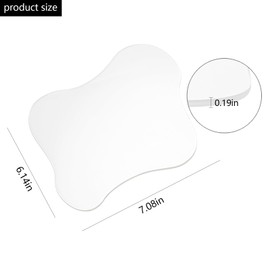 3 Pcs Acrylic Irregular Coasters Cloud Shape Cup Mats Transparent Cute Coaster for Tabletop Protection Home Decor for Coffee Table, Stone Tables, Desk, Kitchen, Office (Clear)