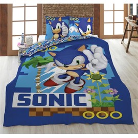 Sonic Single Duvet Cover 135 x 200 cm + Pillowcase 80 x 80 cm 100% Cotton German Size