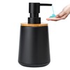 TOOZFO Soap Dispenser Plastic Bamboo with Pump Liquid Hand Lotion