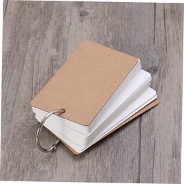 Operitacx Kraft Study Cards Binder Pages of Blank Memo Notes for Greeting Cards Bookmarks and Studying for School and Office Use