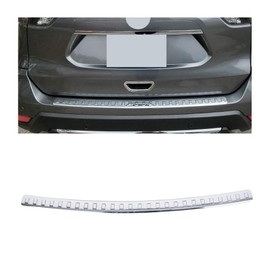 KUAFU Rear Bumper Sill Cover Guard Plate Compatible with 2014-2020 Nissan Rogue 999T6G2000 999B1G500A Bumper Tailgate Back Trunk Door Sill Trim Molding Protector Strip Pad Panel Chrome