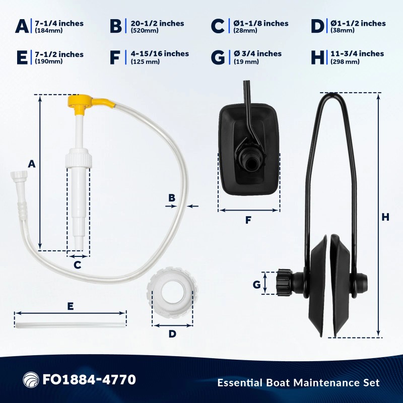 Five Oceans Universal Outboard Motor Flusher Rectangular Muffs & Gear