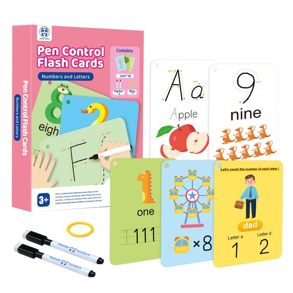 Panda Juniors Pen Control Dry Erase Numbers & Alphabet Flash