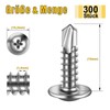 Pack of 300 Self Tapping Screws 4.2 x 19 mm