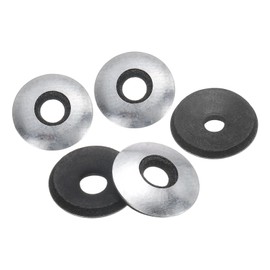sourcing map 60Pcs 1/4" x 5/8" Sealing Washers, 304 Stainless Steel Zinc-Plated EPDM Bonded Neoprene Rubber Washers for Screws Bolts, Silver&Black