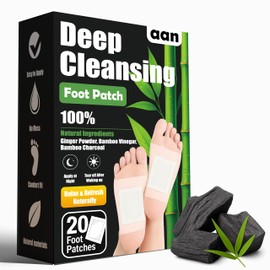 Foot Pads, Ginger & Bamboo Vinegar, Overnight Peel-and-Stick, Easy Evening Wind-Down, Skin-Friendly, Low-Residue, Individually Wrapped