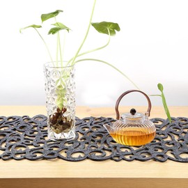 7 Colors Rectangle Hollow Felt Table Runner Tablecloth Mats Placemats Household Decorations, 40*11 inches