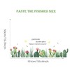 Cartoon Cactus Succulent Wall Stickers, sacinora Tropical Green Plants Wall