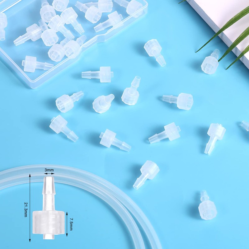 30pcs Syringe Adapter, Male Luer Lock 5/32 Inch Luer Lock