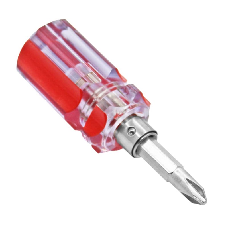 Eyech 5 Pcs Stubby Magnetic Screwdriver Phillips Head and Flat