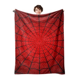Manta de 320 g/m², mullida, acogedora, suave, cálida, de felpa, ligera, decorativa, regalo para niños, niñas, mujeres y hombres, bebés, mantas para cama, sofá, silla (araña, 60 x 50 pulgadas)