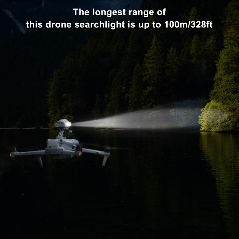 Drone Searchlight 1100mAh Rechargeable 100m Range Drone Night Photography Light