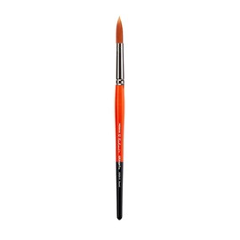 KINGART Premium Radiant 6000-12 Round Series Artist Brush, Synthetic Taklon Hair, Short Handle, for Acrylic, Oil and Watercolor Painting, Size 12