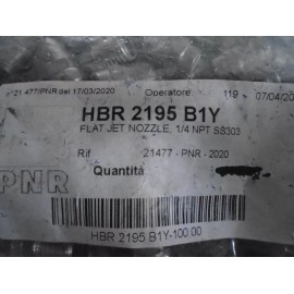 pnr hbr 2195 flat jet nozzle 1/4 npt ss303 21477 pnr 2020 65/50 x3