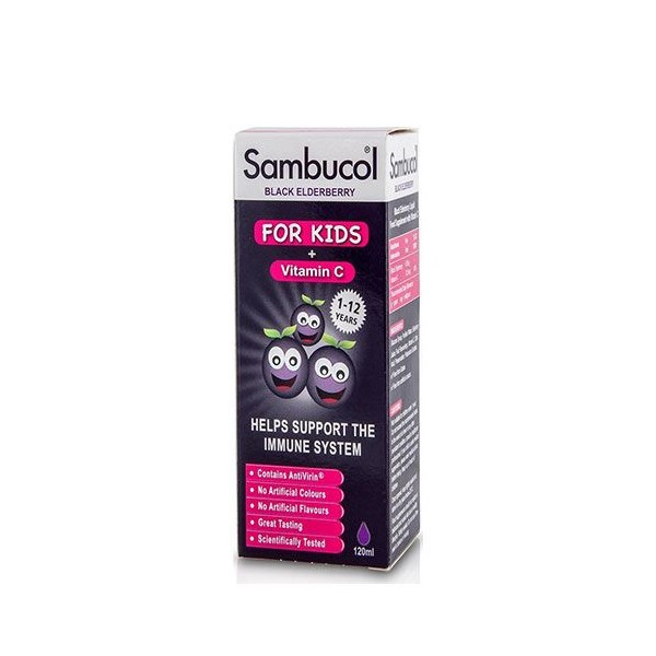 Olvos Sambucol Black Elderberry For Kids with Vitamin C 120ml