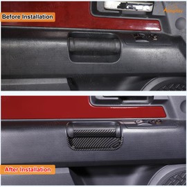 Aunginsy Car Door Handle Storage Organizer Baffle Compatible with Toyota FJ Cruiser 2007-2021 Front Door Handle Armrest Tray Glove Pallet Box Cover Side Door Grab Handle Groove Storage Box Accessories
