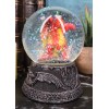 Small Mythical Fire Lava Volcanic Hyperion Dragon Glitter Water Globe