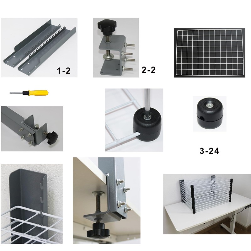 INTSUPERMAI 12 Shelves Art Drying Rack Painting Drying Rack Screen
