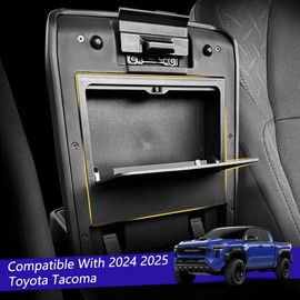sukemichi for Tacoma One-Touch Hidden Storage Box,Center Console Organizer Hidden Storage Box for 2024 2025 Toyota Tacoma Accessories, Armrest Secret Compartment Hidden Box, Black