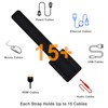 Silcpall Cable Management Under Desk, 20 Pair Cord Organizer Straps