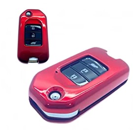 Nordecco ABS Plastic Shell Case For Honda 2/3/4 Button Flip Key Fob Remote Cvic Accord For 2016+ Honda Civic Type R Accord CR-V HR-V Jazz XR-V (Red)