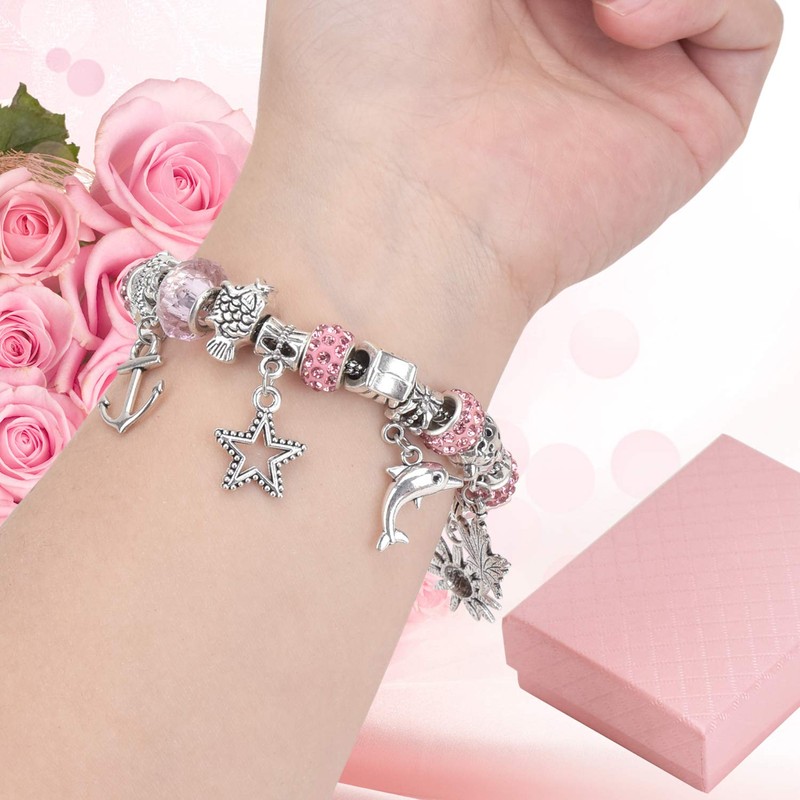 Linkbro DIY Charm Bracelet Kit, Gift Girls 8-12 Years, DIY