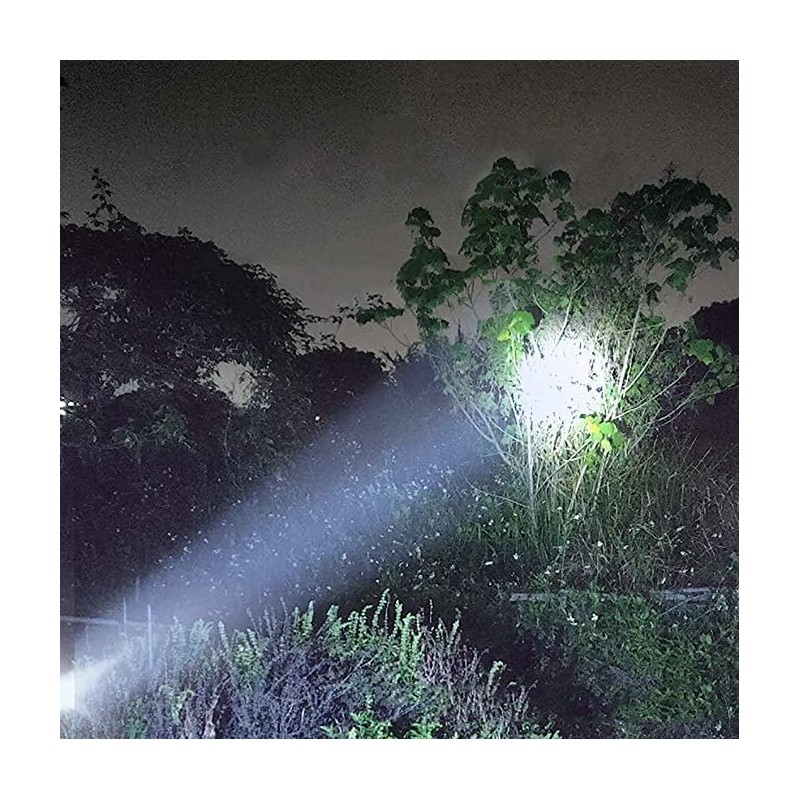 E-SHIDAI 4pcs Solar/Rechargeable Multi Function 1000 Lumens LED Flashlight, with