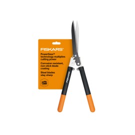Fiskars PowerGear Hedge Shears - 23" Stainless Steel Blades - Plant Cutting Scissors with Sharp Precision-Ground Steel Blade