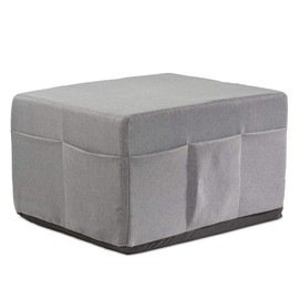 maxVitalis Cover for folding mattresses, with side pockets, washable, protective cover for your guest mattress, the cover turns your folding mattress into a modern stool, 75 x 45 x 65 cm, grey.