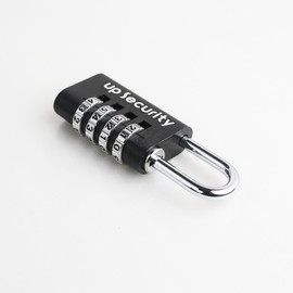 UP Security Combination Gym Locker Lock, Aluminum Alloy Body, Outdoor Use, 4-Digit Combo Locks, Candados para Locker Padlocks with Code (Black, Edge-Round)