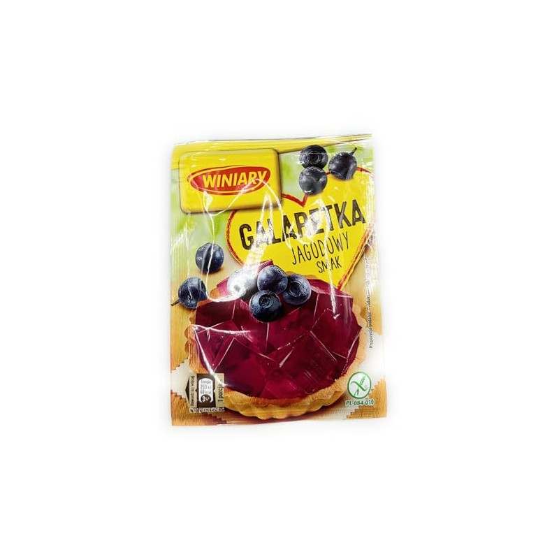 Winiary Jello BLUEBERRY Galaretka 3pc./9 portions Made in Poland