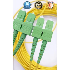 Elfcam® - Fiber Optic Cable SC/APC to SC/APC OS2 Single-mode Duplex 9/125um LSZH (30M)