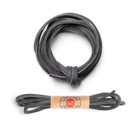 54" Premium Leather Boot Lace in Dark Gray - Premium Quality and Strength