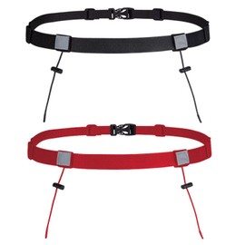 JDNFKG 2-piece number plate belt, number plate fix tool, adjustable belt used for marathon, cycling, triathlon.