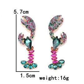 Lobster Earrings for Women, Cute Crawfish Earrings for Girls, Ocean Lobster Dangle Earrings Hypoallergenic, Beach Lobster Bohemian Drop Earrings, Crayfish Crab Earrings Studs, Lobster Jewelry Gifts Funny Earrings