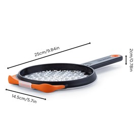 Dreamfarm Ograte Two-Sided Coarse Food & Vegetable Speed-Grater with Non-Slip Bowl Hook & Foot - 6mm Coarse Grater, Orange