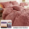 LIFEREVO Luxury Plush Shaggy Duvet Cover Set, Soft Velvet Fluffy