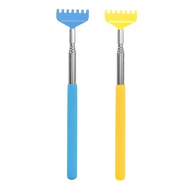 EZONEDEAL Portable Back Scratcher Back Massager for Adults Metal Stainless Steel Massage Tool-Blue/Yellow(Assorted)