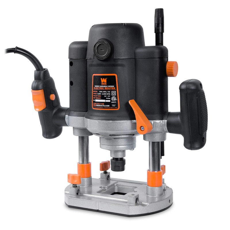 WEN RT6033 15-Amp Variable Speed Plunge Woodworking Router Kit with